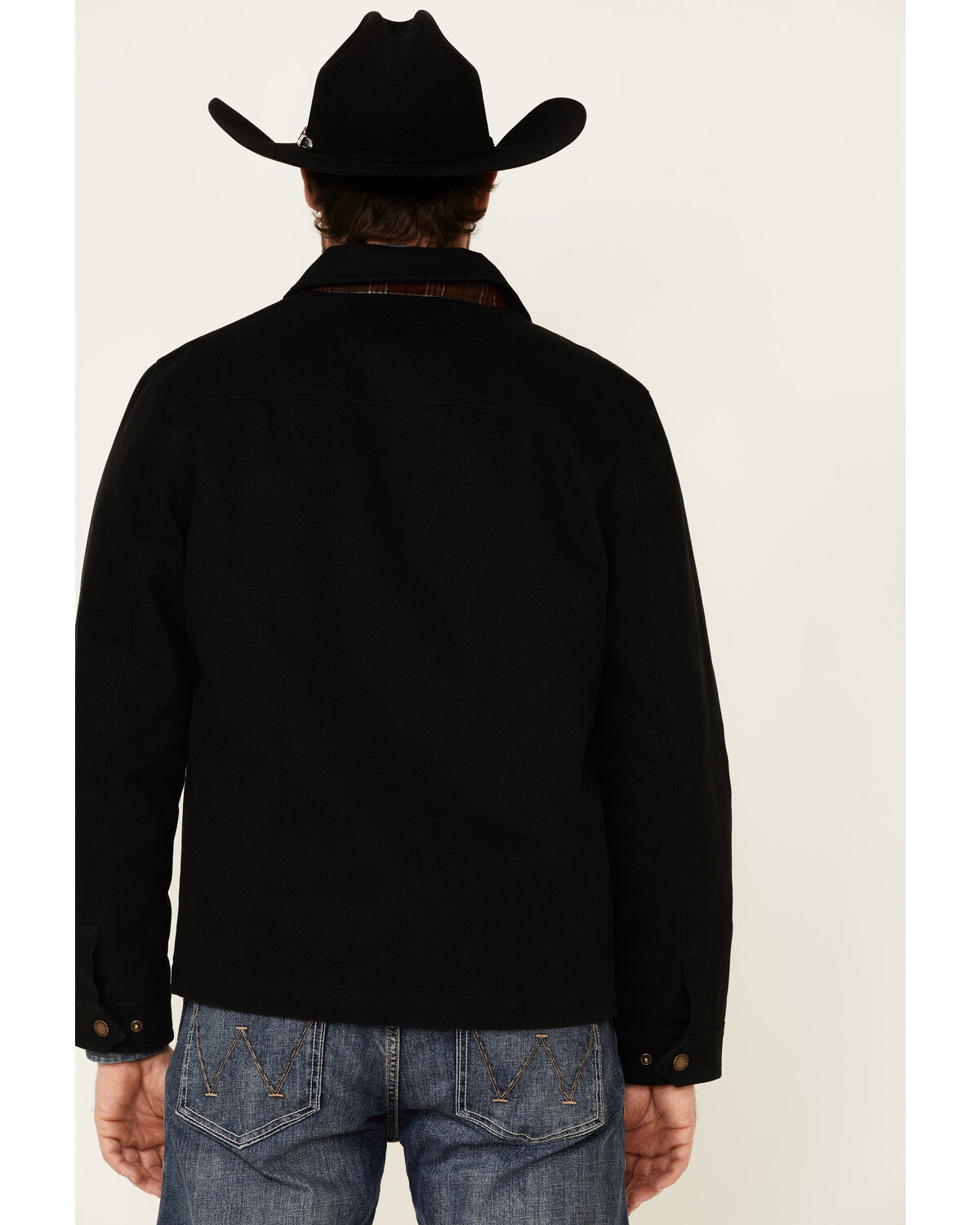 Image #4 - Pendleton Men's Solid Black Canvas Zip-Front Jacket , , hi-res