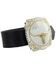 Image #2 - Montana Silversmiths Men's Two-Tone Cowboy Cameo with Longhorn Buckle, Silver, hi-res