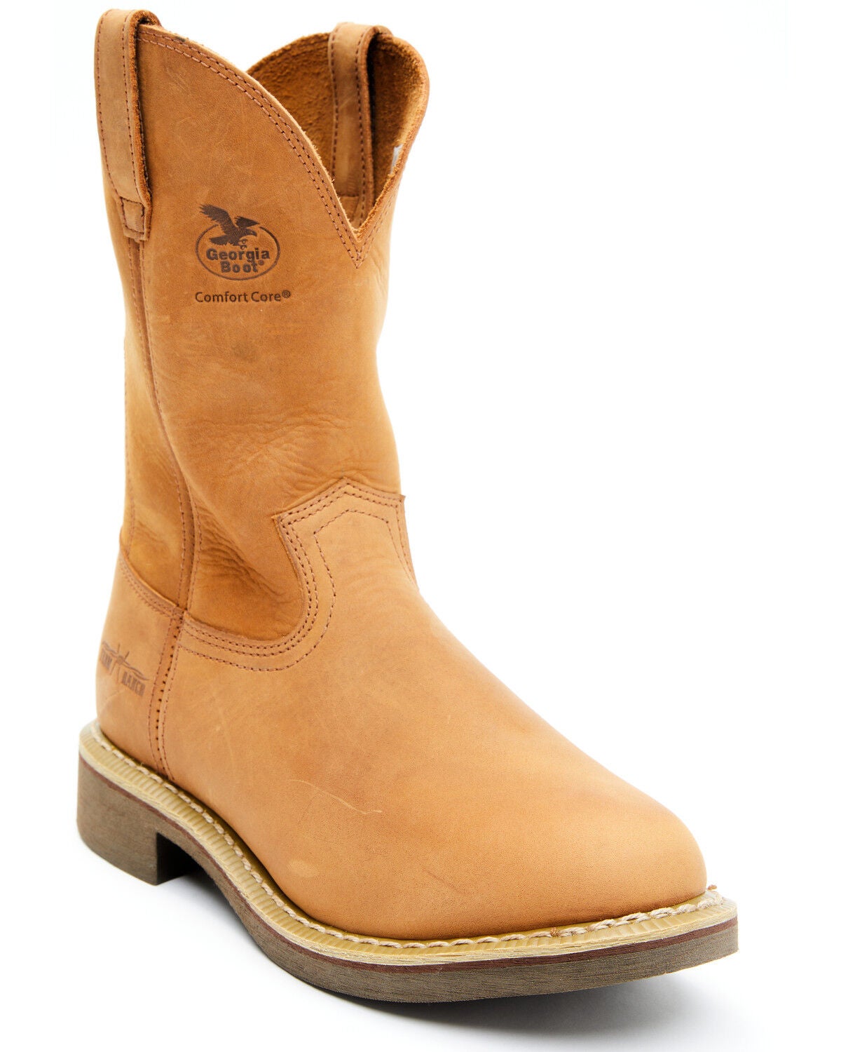 Georgia Boot Men's Wellington Work Boots - Soft Toe, Chestnut, hi-res