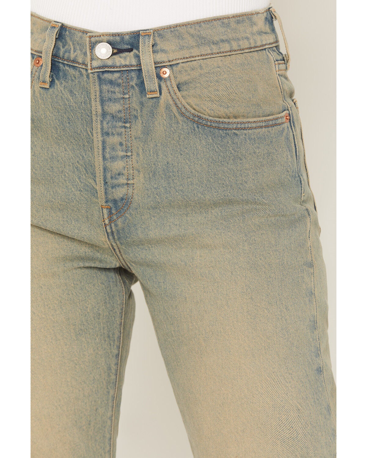 Image #2 - Levi's Women's 501&reg; Miners Business Medium Wash High Rise Straight Stretch Denim Jeans, Medium Wash, hi-res