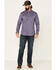 Rock & Roll Denim Men's FR Geo Print Long Sleeve Work Shirt - Big & Tall, Blue, hi-res