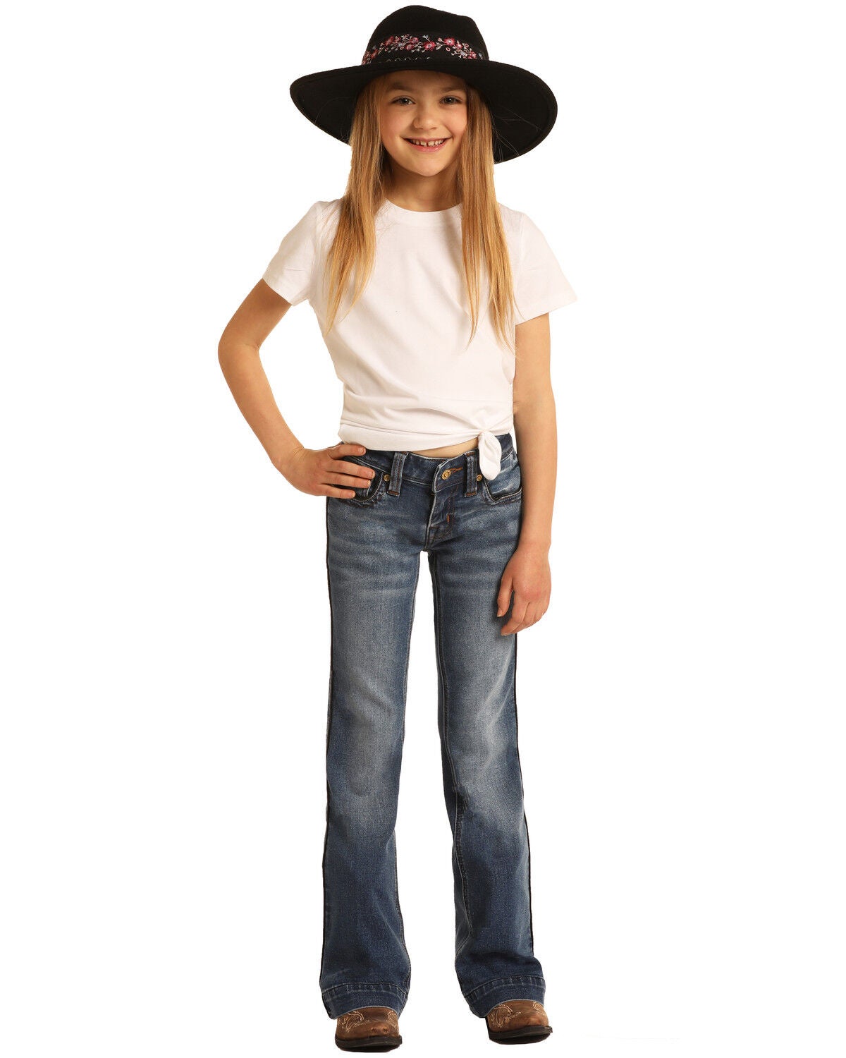 Rock \u0026 Roll Denim Girls' Medium Wash 