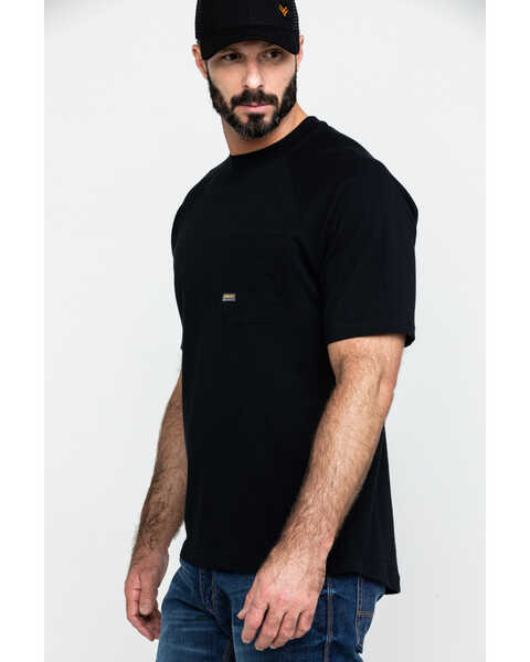 Image #3 - Ariat Men's Rebar Cotton Strong Short Sleeve Crew T-Shirt, Black, hi-res