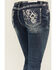Image #2 - Grace in LA Women's Medium Wash Mid Rise Diamond Pocket Bootcut Stretch Denim Jeans , Medium Wash, hi-res