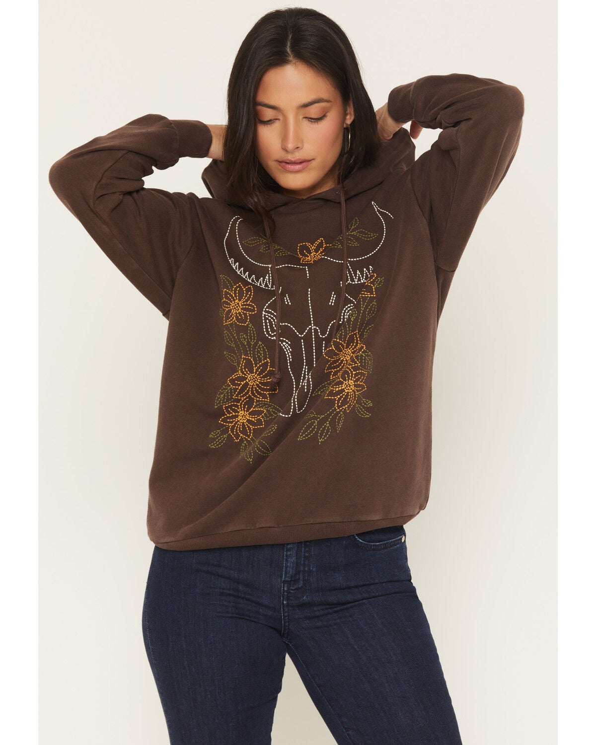 Youth in Revolt Women's Steer Hoodie, Brown, hi-res