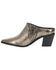 Image #3 - Frye Women's Sara Metallic Western Mules - Round Toe, Bronze, hi-res