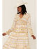 Image #4 - Shyanne Women's Watercolor Southwestern Long Sleeve Maxi Dress, Ivory, hi-res