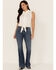 Idyllwind Women's Barewood Lace Button Front Top, White, hi-res