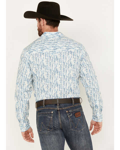 Image #4 - Wrangler 20X Men's Advanced Comfort Long Sleeve Western Snap Shirt, Blue, hi-res