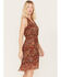 Image #2 - Idyllwind Women's Meshed Smock Mini Dress, Brown, hi-res