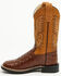 Image #3 - Cody James Boys' Dean Ostrich Print Western Boots - Broad Square Toe, Cognac, hi-res