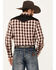 Image #4 - Roper Men's Plaid Print Embroidered Long Sleeve Snap Western Shirt, Red, hi-res
