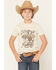 Image #1 - Rock & Roll Denim Boys' Rowdy Short Sleeve Graphic T-Shirt, Natural, hi-res