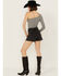 Image #3 - Rock & Roll Denim Women's High Rise Studded Cut Off Shorts, Black, hi-res