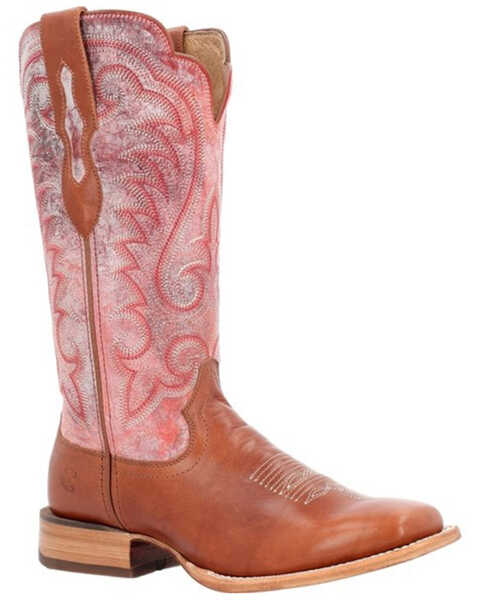 Durango Women's Arena Pro Western Boots - Square Toe, Red, hi-res