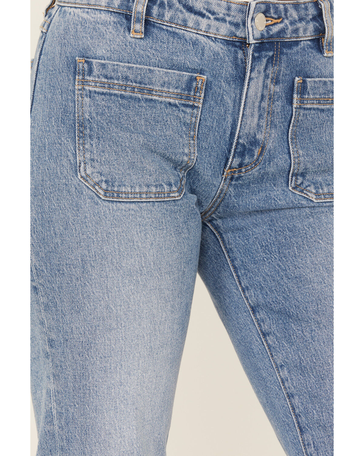 Image #2 - Rolla's Women's Carlson Medium Wash Low Rise East Coast Stretch Flare Jeans, Medium Wash, hi-res