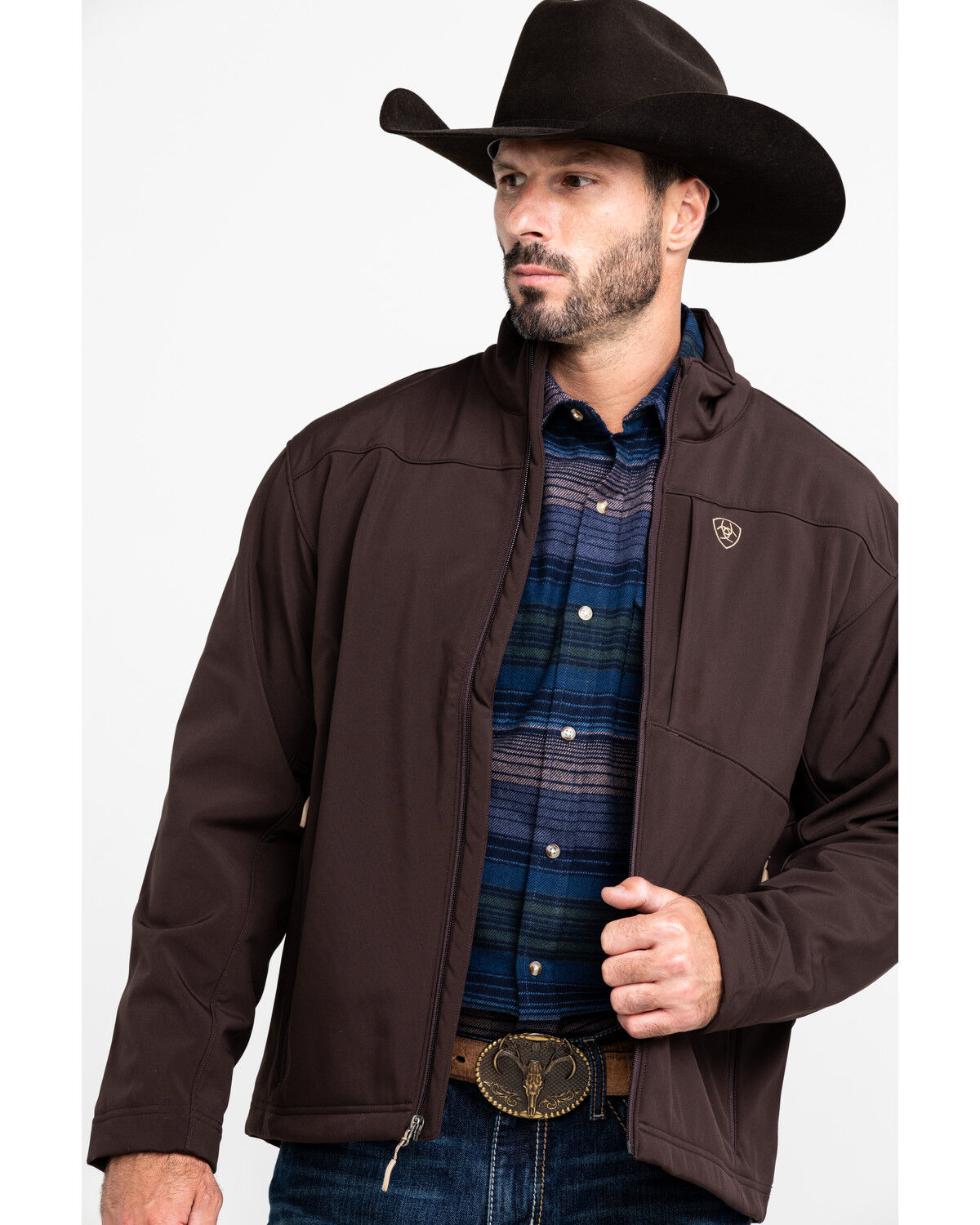 Image #1 - Ariat Men's Coffee Bean Vernon 2.0 Softshell Jacket - Big & Tall, Brown, hi-res
