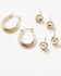 Image #4 - Shyanne Women's Western Muse Rhinestone Earring Set - 5 Piece, Gold, hi-res