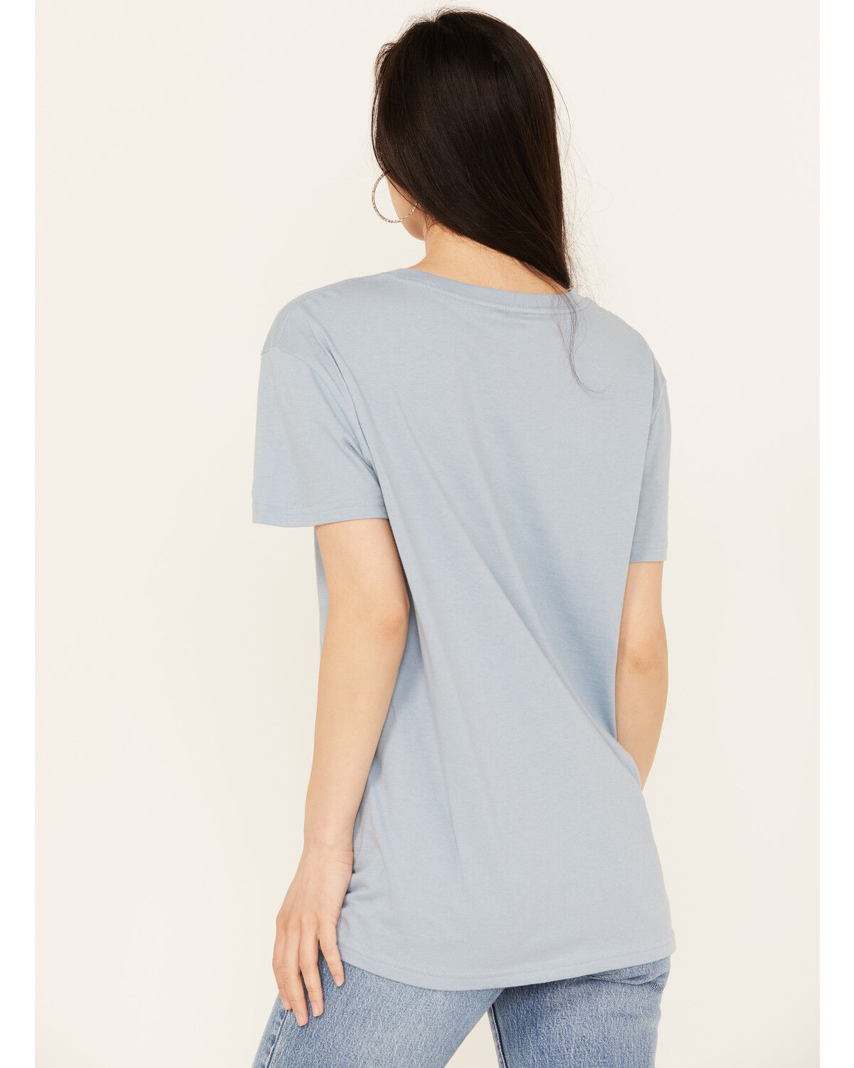 Image #4 - Wrangler Women's Flower Boot Short Sleeve Graphic Tee, Blue, hi-res