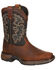 Image #1 - Durango Toddler Boys' Raindrop Western Boots - Square Toe, Tan, hi-res