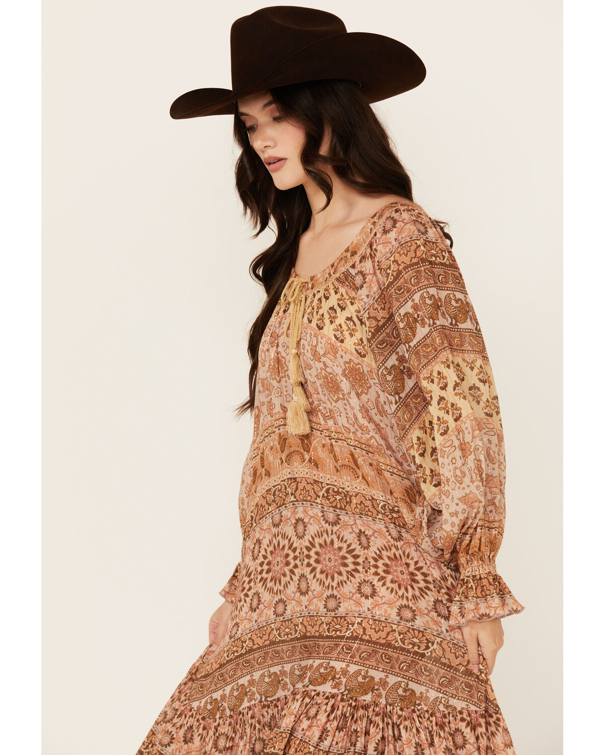 Image #3 - Spell Women's Lovers Beack Border Print Maxi Dress, Mauve, hi-res