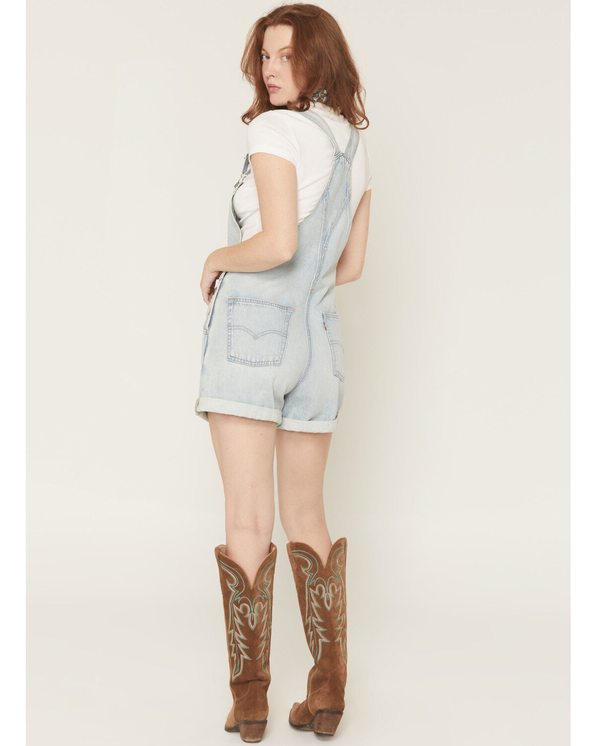 Image #4 - Levi's Women's Abraded Art Light Wash Denim Shortalls, Light Wash, hi-res