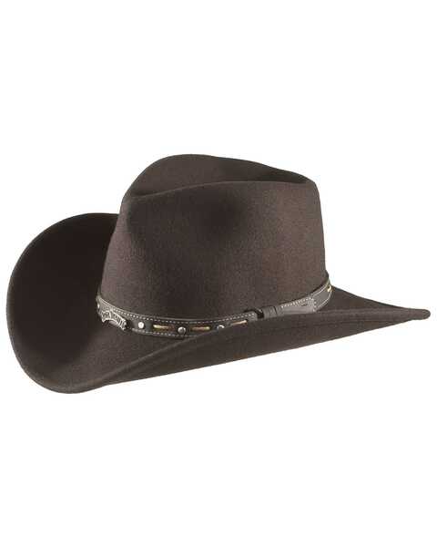 Image #1 - Jack Daniel's Men's Crushable Felt Western Fashion Hat, Black, hi-res