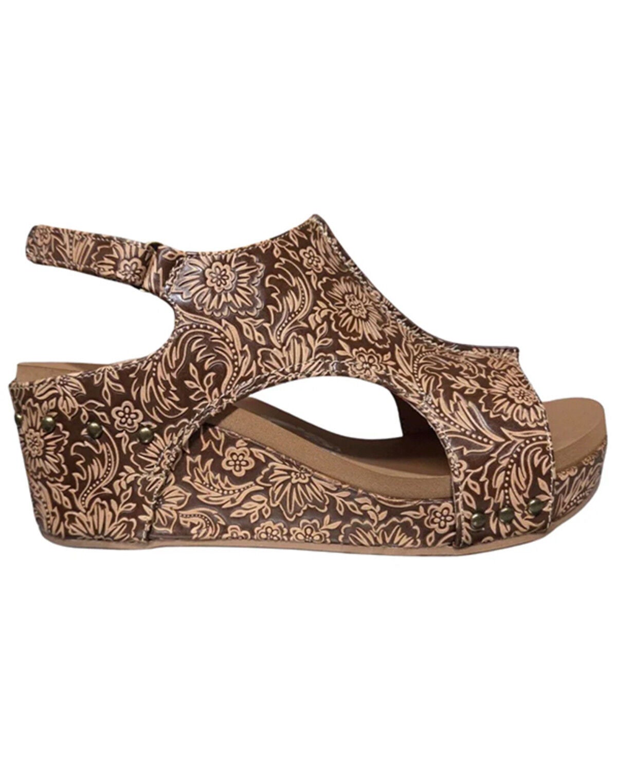 Very G Women's Isabella 3 Tooled Sandals, Nude, hi-res