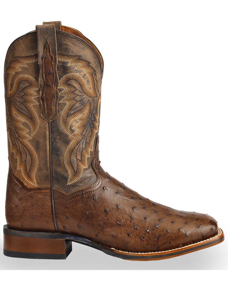 Dan Post Men's Alamosa Full Quill Ostrich Western Boots - Square Toe