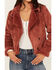 Image #3 - Rock & Roll Denim Women's Faux Suede Jacket , Rust Copper, hi-res