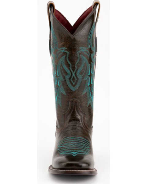 Image #4 - Ferrini Women's Blaze Western Boots - Broad Square Toe , Chocolate, hi-res