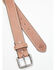 Image #2 - Hawx Men's Brown Pebbled Logo Buckle Leather Belt, , hi-res