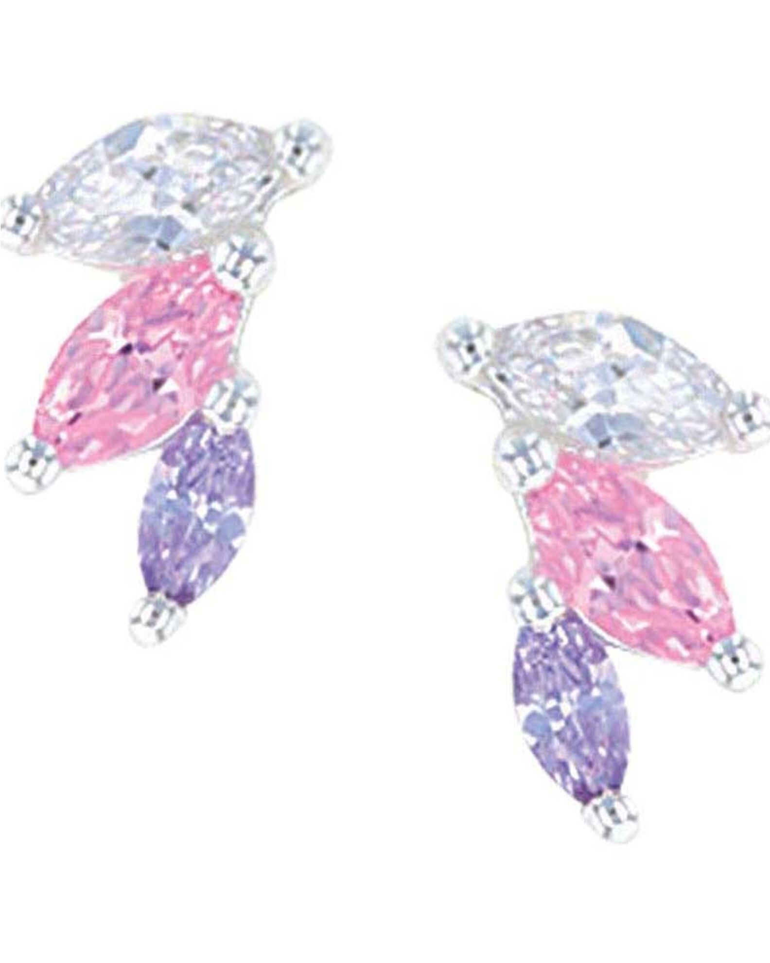 Image #1 - Montana Silversmiths Women's Flared Cluster Wing Earrings, Silver, hi-res