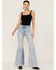 Image #1 - Free People Women's Float On Indigo Marble Flare Jeans, , hi-res
