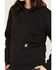 Image #3 - Carhartt Women's Clarksburg 1/4 Zip Pullover Sweatshirt, Black, hi-res