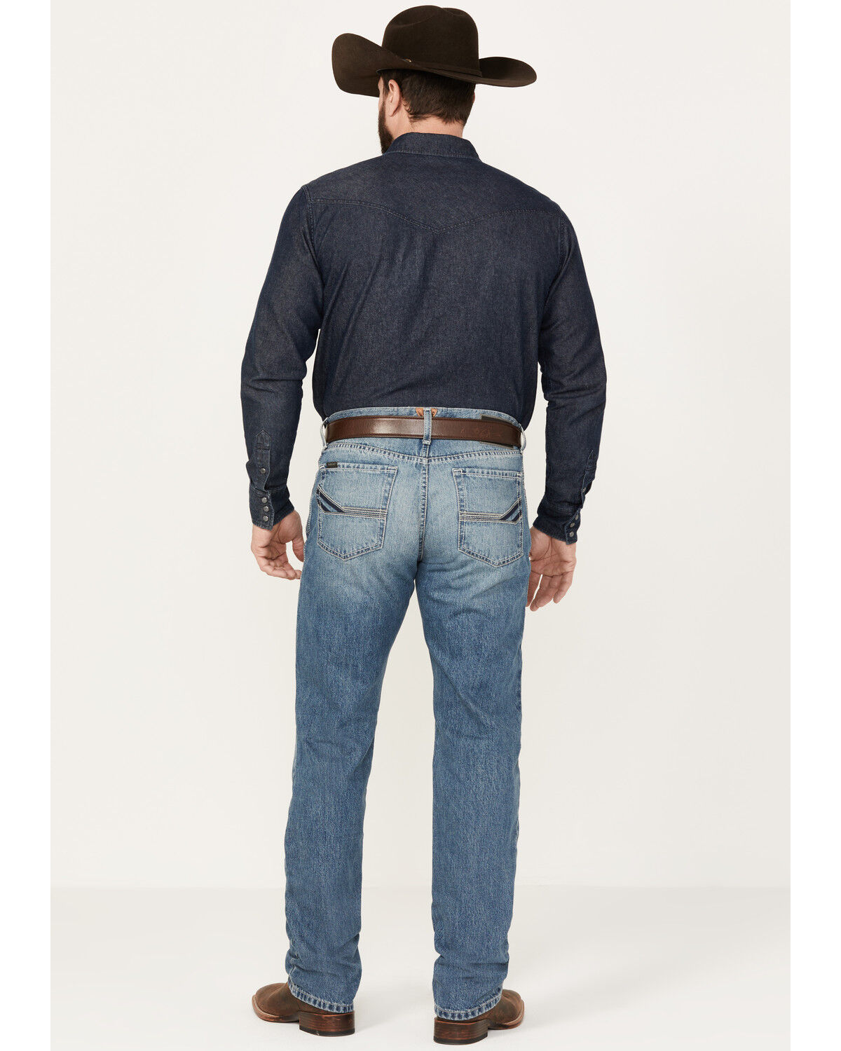 Image #3 - Ariat Men's M4 Solano Relaxed Fit Straight Poplar Jeans, Medium Wash, hi-res