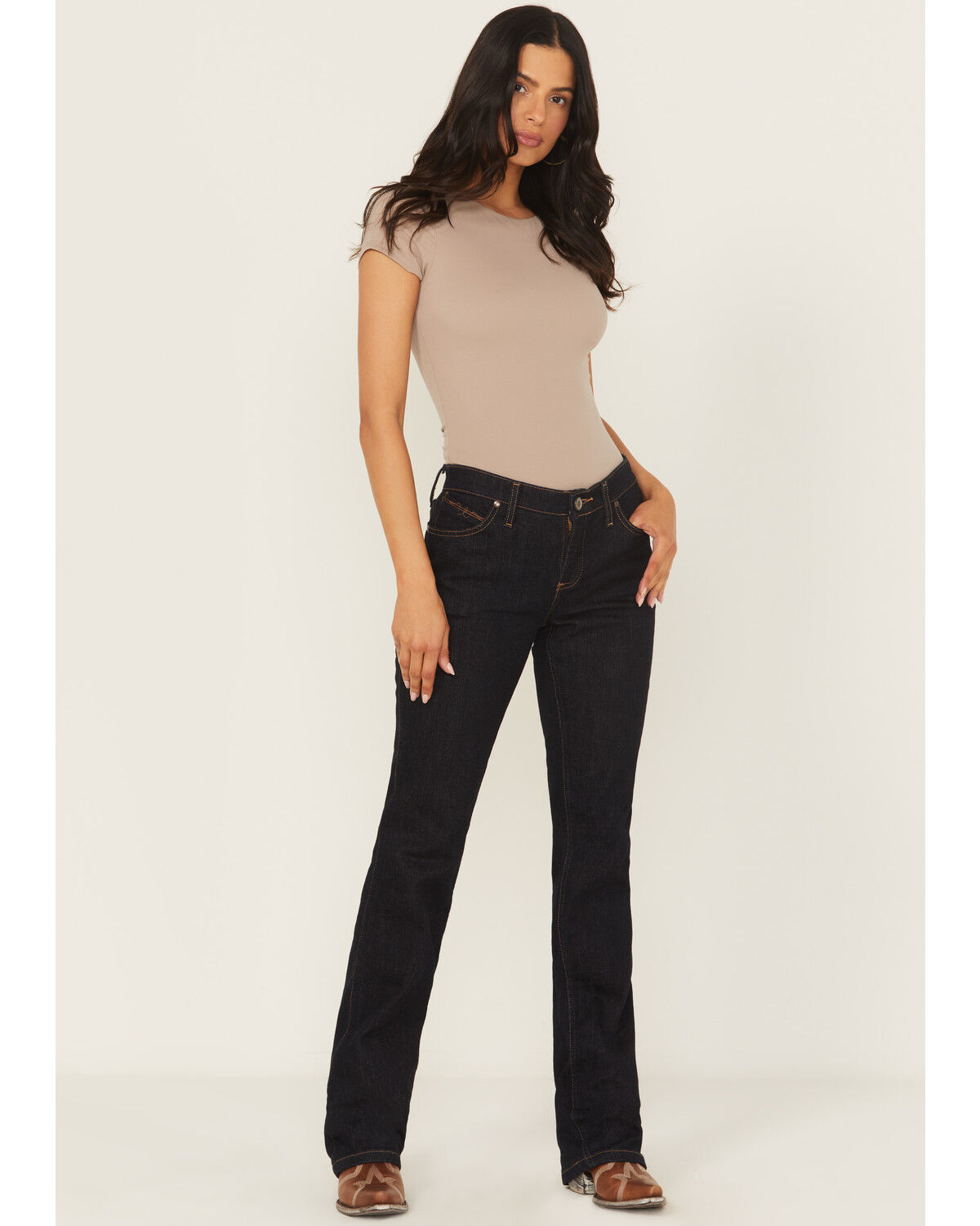 Image #1 - Wrangler Women's Dark Dynasty Ultimate Riding Q-Baby Jeans, Dk Dynasty, hi-res