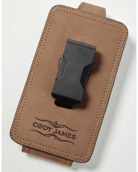 Cody James Men's American Flag Cell Phone Wallet, Brown, hi-res