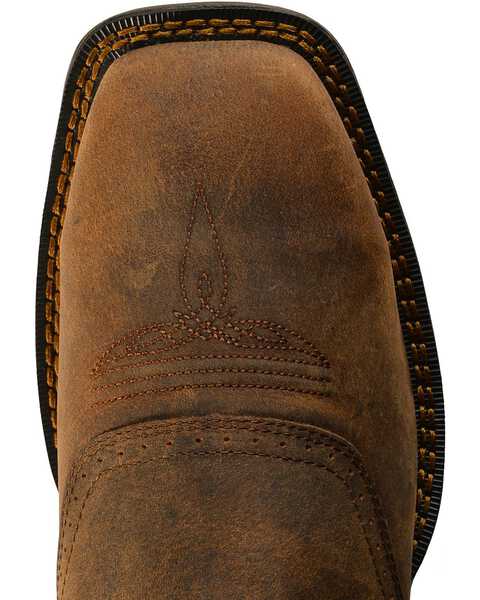 Image #11 - Durango Rebel Men's Texas Flag Western Boots - Steel Toe, Brown, hi-res