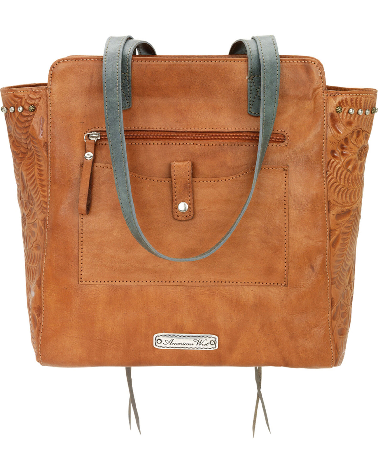Image #3 - American West Navajo Soul Zip Top Tote, Tan, hi-res