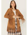 Image #1 - Powder River Outfitters Women's Suede Fringe Snap Jacket, Brown, hi-res