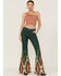 Image #1 - Ranch Dress'n Women's Wren Southwestern Border Flare Jeans, , hi-res