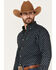 Ariat Men's Beckham Diamond Geo Print Button Down Western Shirt , Navy, hi-res