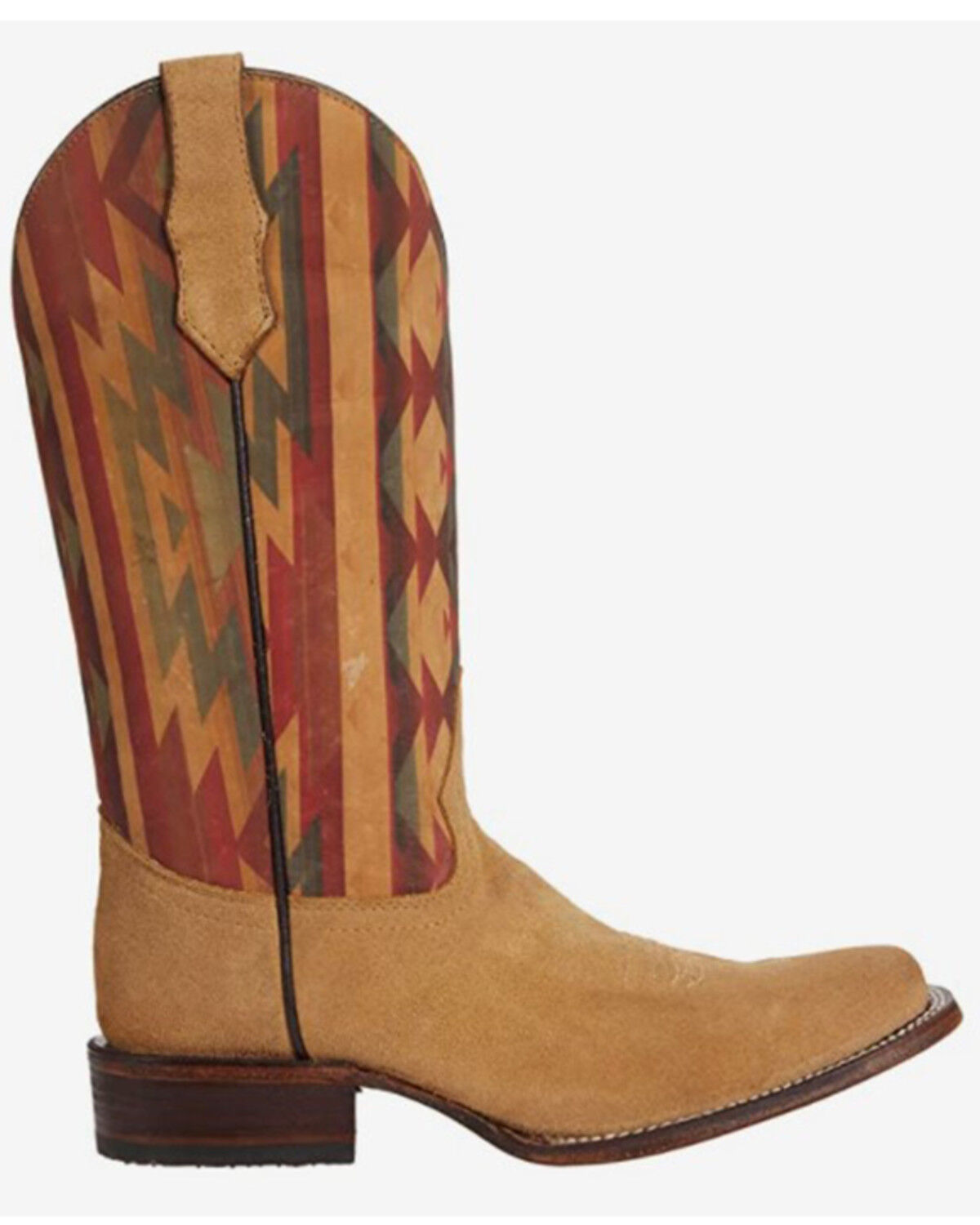 Image #2 - Circle G Women's Straw Embroidery Western Boots - Square Toe, Wheat, hi-res
