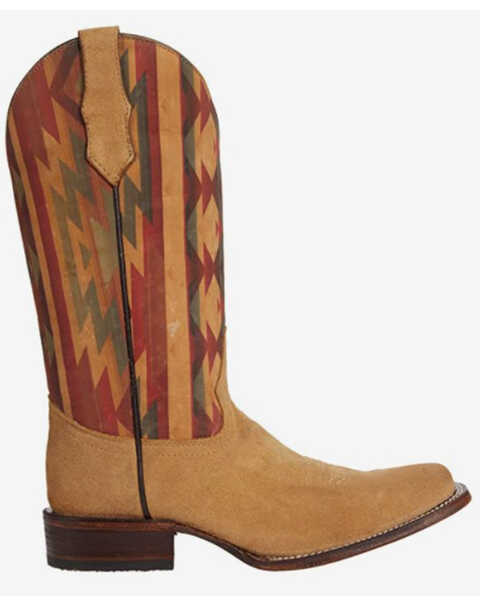 Image #2 - Corral Women's Straw Embroidery Western Boots - Square Toe, Wheat, hi-res