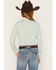 Image #4 - Cruel Girl Girls' Striped Print Long Sleeve Button-Down Western Shirt, Turquoise, hi-res