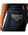 Image #4 - Ariat Girls' Dark Wash Tyra Trouser Stretch Denim Jeans , Blue, hi-res