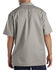 Dickies Men's Solid Short Sleeve Folded Work Shirt, Silver, hi-res