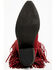 Liberty Black Women's Vegas Fringe Western Boots - Snip Toe, Red, hi-res