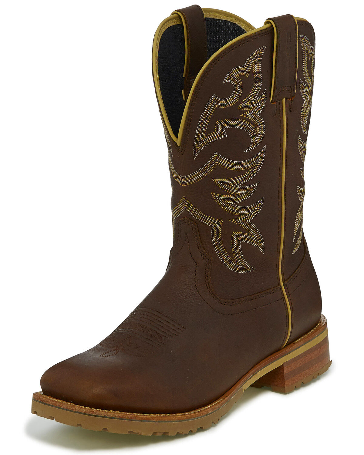 Justin mens cowboy boots square toe clearance